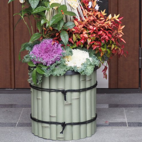 門松 天然竹 竹巻風 1対(2個) 高さ:120cm 正月飾り 配送不可:北海道、沖縄、離島 