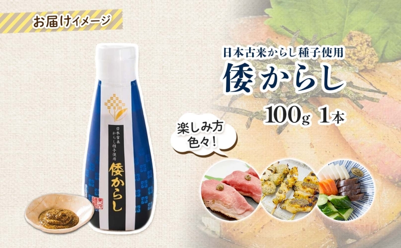 美ノ久 倭からし 100g×1本 和カラシ 和からし からし 調味料 アレンジ 香辛料 風味豊か 肉料理 野菜料理 魚料理 浅漬け 漬物 常備 すっきり 辛い 馴染みやすい 使いやすい 便利 万能 万能調味料 お取り寄せ ご当地 送料無料 岐阜県 安八町