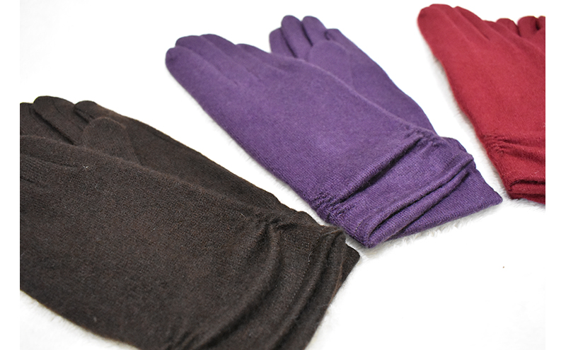 カシミヤ100％　レディース　タックファッショングローブ ファッション小物 小物 寒さ対策 冬 冬小物 手袋 シンプル おしゃれ 通勤 お出かけ 普段使い 