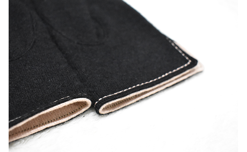 カシミヤ100％　レディース　バイカラーファッショングローブ ファッション小物 小物 寒さ対策 冬 冬小物 手袋 シンプル おしゃれ 通勤 お出かけ 普段使い 