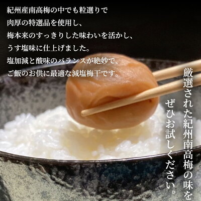SF1008_特選紀州南高梅「白梅の里」うす塩味　500ｇ