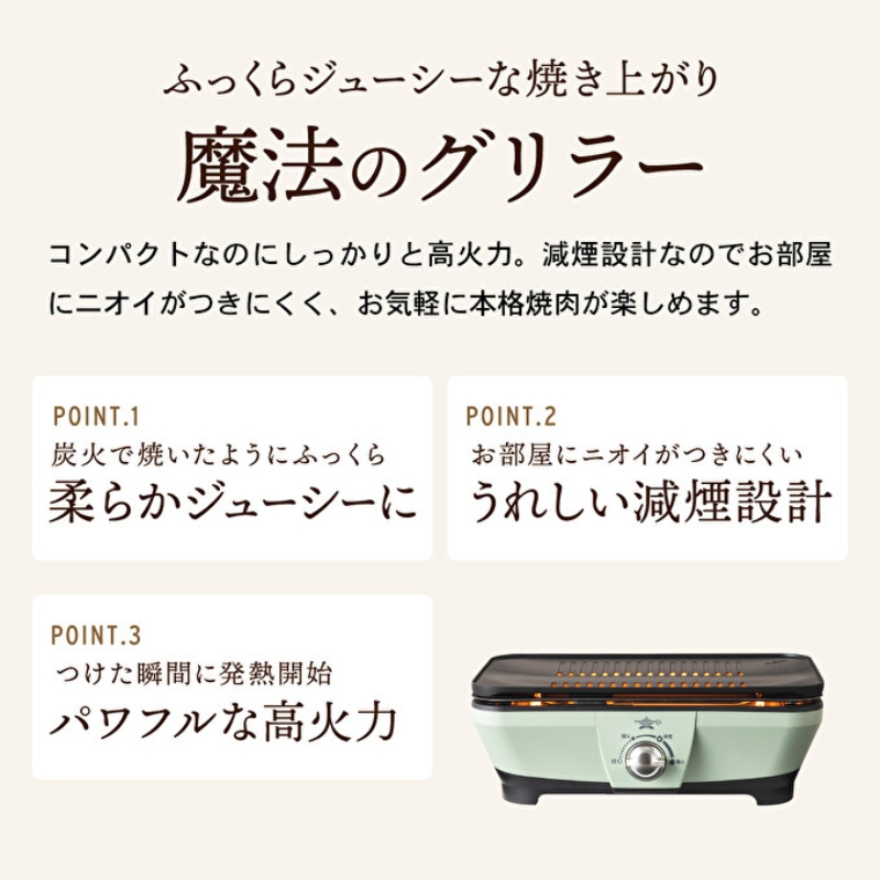 アラジン グラファイトミニグリラー 緑 国産 よかわ錦うなぎ 蒲焼き 約250g セット CAG-MG7AG