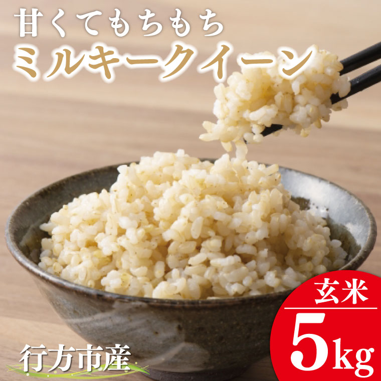 【茨城県行方市】★令和7年度産★甘くてもちもち ミルキークイーン5kg(玄米)|米 お米 こめ ミルキークイーン 令和7年産 R7年産 新米 玄米 茨城県 行方市(BR-9)