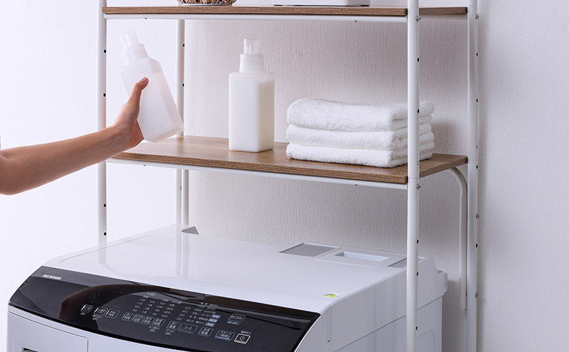 ランドリーラック スタイルランドリーラック SLR-695 ホワイト アイリスオーヤマ 洗濯機ラック 洗濯ラック 洗濯 洗濯機 ラック ランドリー ランドリールーム ランドリー収納 可動棚 収納 スリム 縦型 おしゃれ インテリア 