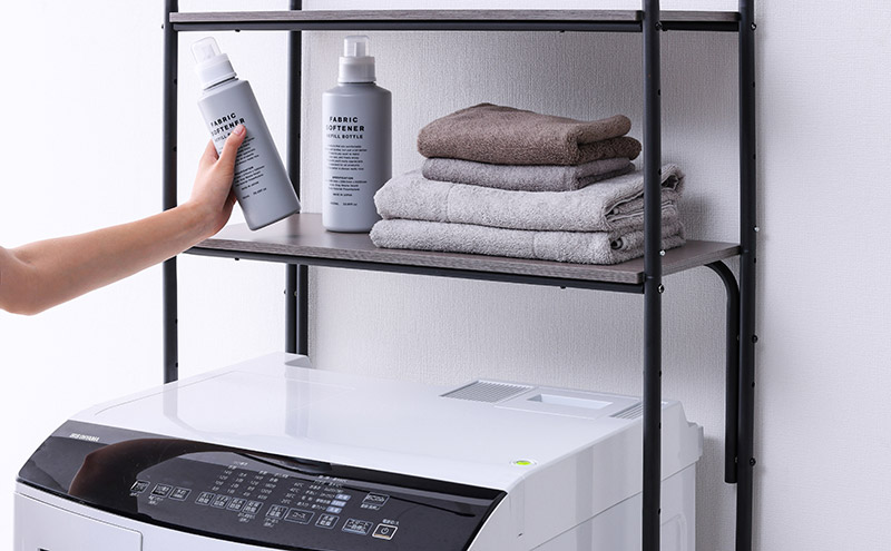 ランドリーラック スタイルランドリーラック SLR-695 ブラック アイリスオーヤマ 洗濯機ラック 洗濯ラック 洗濯 洗濯機 ラック ランドリー ランドリールーム ランドリー収納 可動棚 収納 スリム 縦型 おしゃれ インテリア 