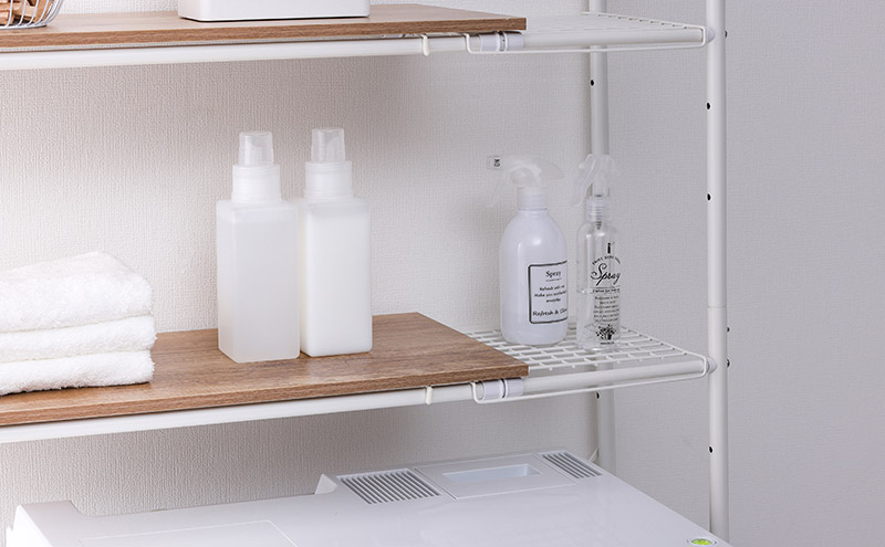 ランドリーラック 伸縮スタイルランドリーラック SLR-EX895 ホワイト アイリスオーヤマ 伸縮 おしゃれ 縦型 スリム 可動棚 洗濯機ラック 一人暮らし ランドリー収納 洗面所 洗濯機 収納 省スペース 北欧 シンプル インテリア 