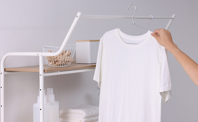 ランドリーラック 伸縮スタイルランドリーラック ハンガーバー付き HSLR-EX895 ホワイト アイリスオーヤマ 伸縮 洗濯機ラック 洗濯ラック 洗濯機 laundry ランドリー ランドリー収納 一人暮らし インテリア 