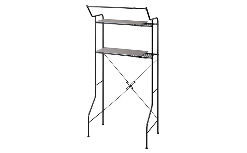 ランドリーラック 伸縮スタイルランドリーラック ハンガーバー付き HSLR-EX895 ブラック アイリスオーヤマ 伸縮 洗濯機ラック 洗濯ラック 洗濯機 laundry ランドリー ランドリー収納 一人暮らし インテリア 