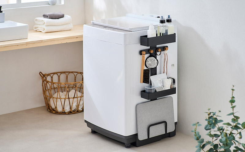 洗濯機横ラック ランドリーラック アイリスオーヤマ LMR-300 ダークグレー 洗濯機 マグネット収納 隙間収納 ランドリーマルチラック 洗濯機ラック ランドリー収納 おしゃれ スリム 隙間 一人暮らし 洗面所 マグネット インテリア 