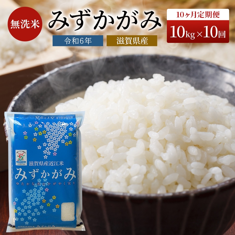 滋賀県豊郷町のふるさと納税 米 定期便 10ヶ月 みずかがみ BG無洗米 10kg  令和6年産 ふるさと応援特別米 無洗米 お米 こめ コメ おこめ 白米 10回 お楽しみ