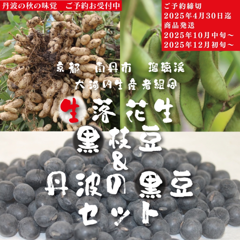 【京都府南丹市】枝豆 定期便 2ヶ月 京都 2026年 先行予約 黒枝豆バラ 落花生 黒豆 るり渓 大河内生産組合発 丹波 先行 定期 お楽しみ 2回 ※北海道・沖縄・離島への発送不可