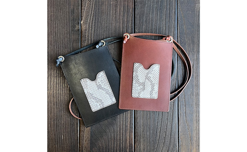 本革 スマホショルダー ダイヤモンドパイソンレザー ファッション小物 ファッション カバン バッグ スマホグッズ 栃木レザー プレゼント ギフト 