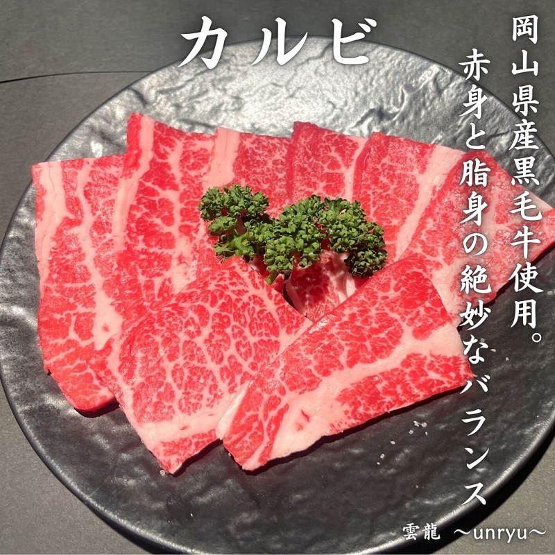 黒毛和牛 焼肉 セット 合計約930g カルビ ハラミ 牛セセリ【雲龍焼肉たれ付】 雲龍  岡山県産 肉 お肉 牛肉 和牛 牛カルビ 牛ハラミ せせり 焼肉セット 焼き肉 3種 