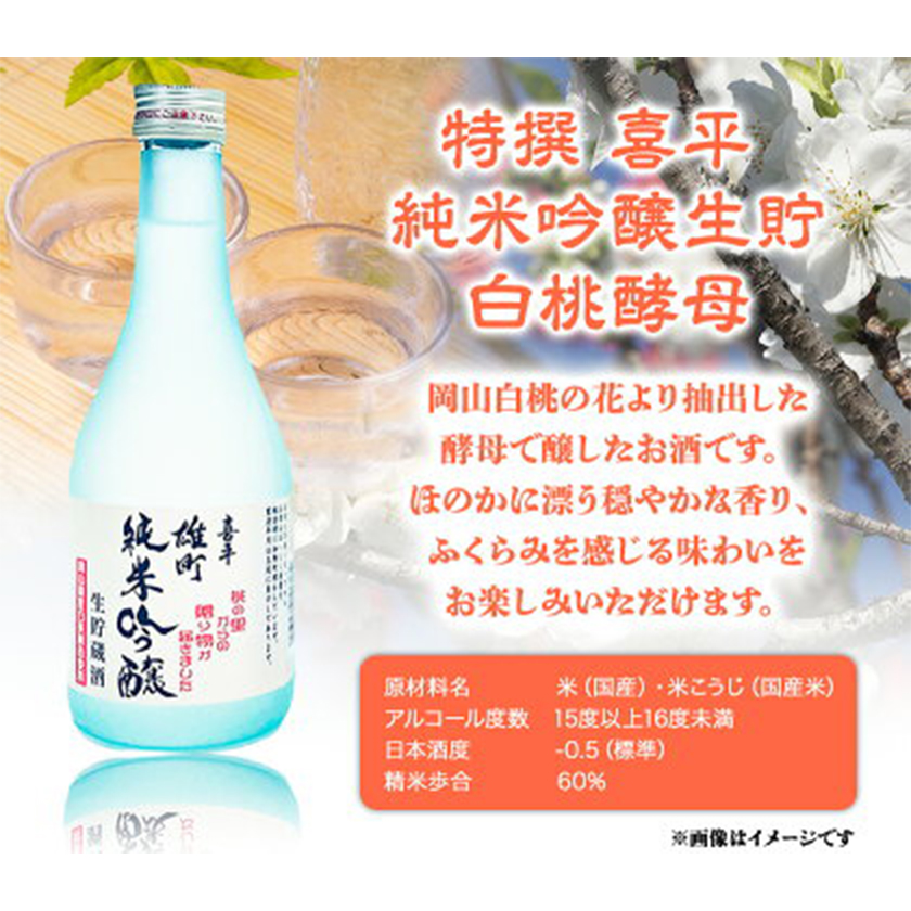 喜平 冷酒飲み比べ 300ml×6本 特撰 喜平 純米吟醸生貯 白桃酵母 特撰