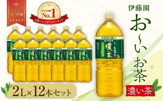 お～いお茶 濃い茶 2L×12本セット［お