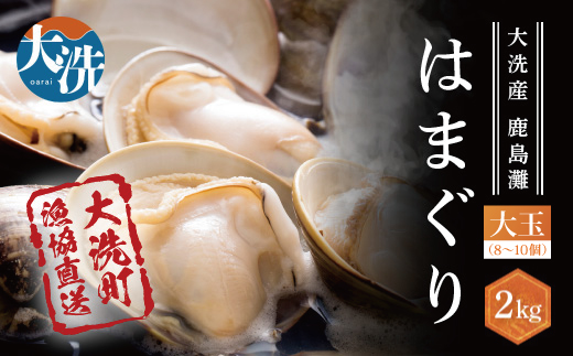 大洗産鹿島灘天然はまぐり 2kg 冷蔵 お吸い物 ハマグリ 蛤 貝 砂抜き処理 魚介類 大洗産 天然 はまぐり