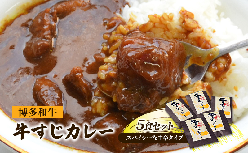 レトルトカレー セット 5食 博多和牛 牛すじカレー 200g×5 レトルト カレー 牛肉 肉 お肉 レトルト食品  じっくり煮込んだバリうま ゴロッと入ったコラーゲン♪ 