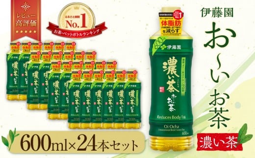 お～いお茶 濃い茶600ml×24本セット