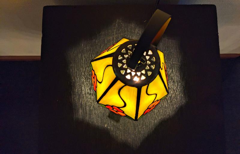 大阪府泉佐野市のふるさと納税 ステンドグラス・ミニ吊りランプ（黄） 099H2383-1