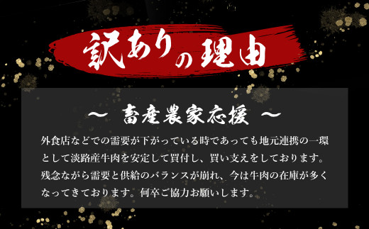 【訳あり】淡路牛 切り落とし 3kg (300g×10パック)　[小分け 冷凍 牛肉 人気]