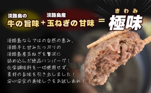 兵庫県淡路市のふるさと納税 【定期便3ヶ月】淡路島 極味ハンバーグ 150g×12個　　[牛肉100％ 冷凍食品 国産牛 ハンバーグ 化学調味料無添加]
