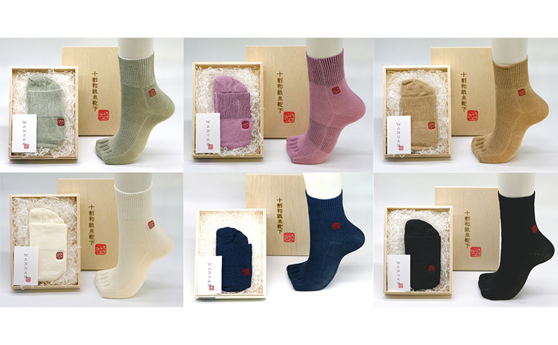 十割和紙糸隠れ５本ソックス ファッション 