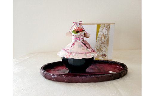 華姫(登録商標) 近江麻布使用 伝統工芸和紙人形の食器等装飾品【FH01W】