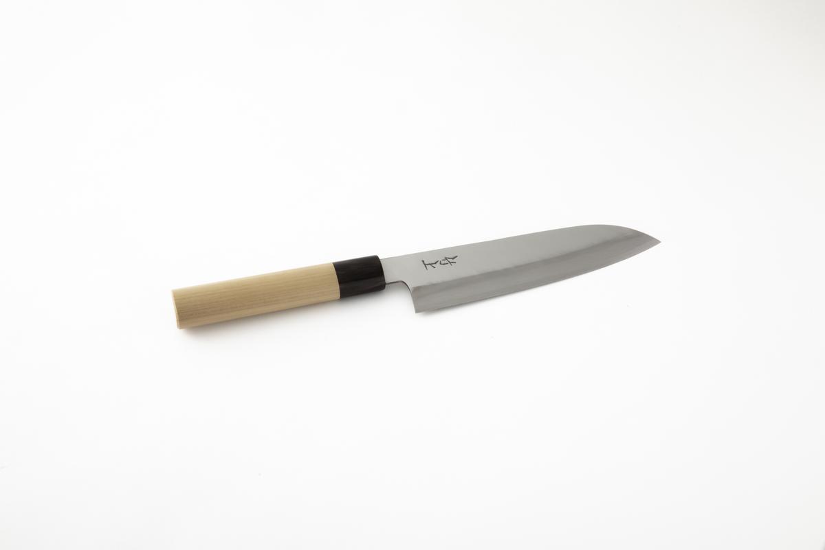 【京都 食道具竹上】 家庭用包丁2点セット （三徳&ペティ 万能使い用 和型三層タイプ）食道具竹上 鋼 ステンレス 青紙スーパー 鋼包丁 和包丁 文化包丁 日本製 高級 切れる キッチン用品 キッチン さんとくほうちょう ナイフ 雑貨 日用品 