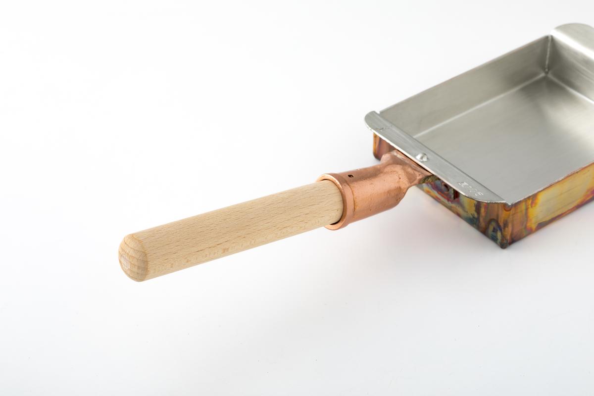 京都 有次 銅 卵焼き器（玉子焼鍋）12×21cm 美品 京都 有次 銅製 卵焼き器
