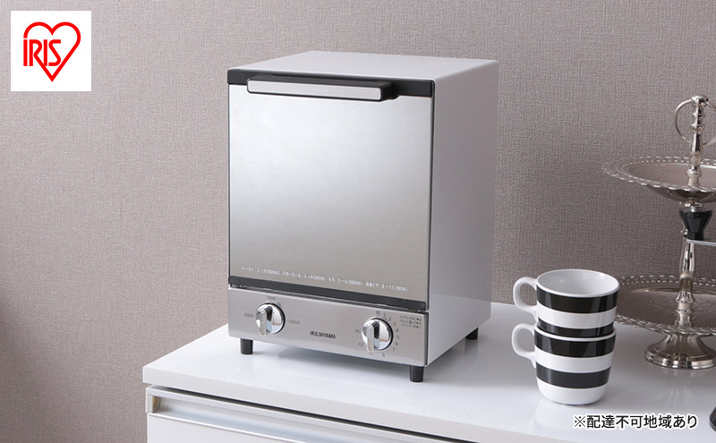 トースター 縦型 ２枚 小型 MOT-012 アイリスオーヤマ おしゃれ オーブン ミラー ミラーガラス タイマー 縦 一人暮らし トースト 食パン 省スペース 2段 2枚焼き コンパクト スリム キッチン用品 調理家電 食欲の秋特集 