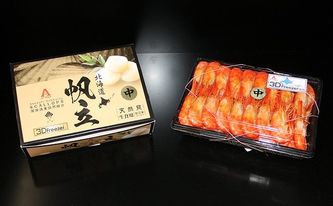 厚岸漁協イチオシ！【3D冷凍】ほたて・しまえびセット えび エビ 海老 ほたて ホタテ 帆立 玉冷 魚介類 魚介 