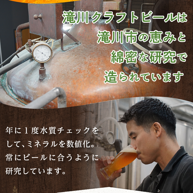 北海道滝川市のふるさと納税 大雪地ビール 滝川クラフトビール 3種 飲み比べ 各2本 計6本｜北海道 滝川市 ビール クラフトビール セット 詰め合わせ 詰合せ 地ビール