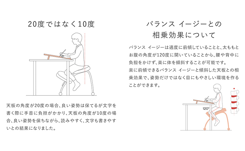 岐阜県美濃市のふるさと納税 バランス イージー(カバーなし)とイージーライティングボードMのセット デザインチェア インテリア 工芸品 背筋 イス 7段階調整