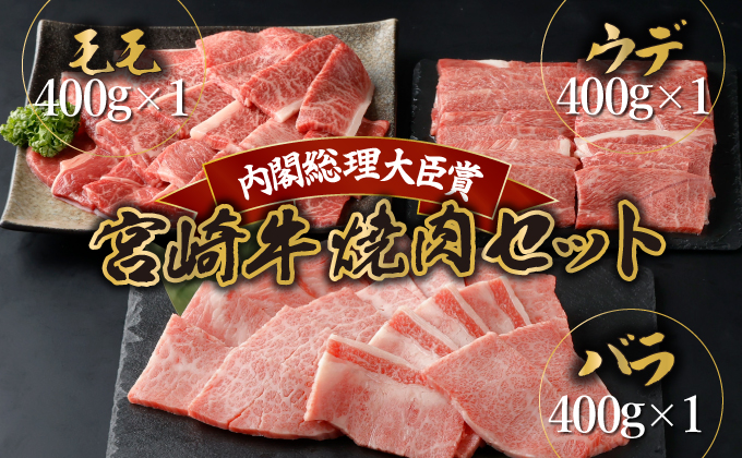 宮崎県串間市のふるさと納税 KU318 宮崎牛焼肉セット 計1.2kg