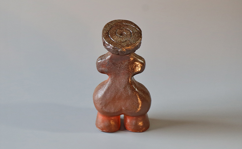 土偶 国宝土偶「縄文のビーナス」（長野県　茅野市尖石縄文考古館蔵）【備前焼 東児の花窯】 