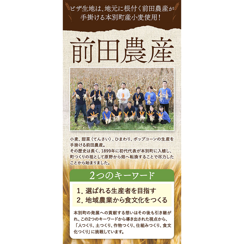 北海道本別町のふるさと納税 北海道 マルゲリータ 食べ応え抜群 ピザ ご当地 6枚入り チーズ 冷凍ピザ 本別町産 小麦 トマト 使用 本格 マルゲリータ ピザ ギフト グルメ 贈り物 お取り寄せ ピッザ PIZZA pizza パン 小麦 トマトピューレ 佐勇 北海道 本別《1-5日以内に出荷予定(土日祝除く)》