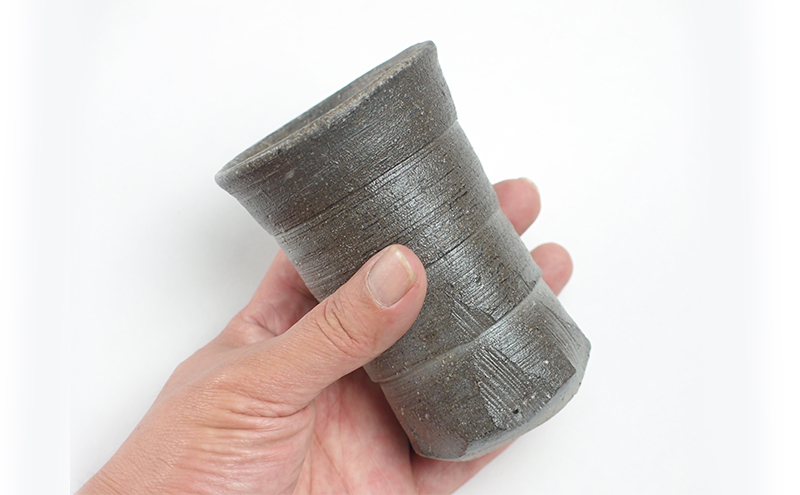 寒風須恵器 ビアマグ（作：末廣 学） 