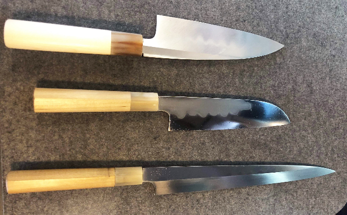 山鳥毛記念　本焼き三点セット 工芸品 キッチン用品 包丁