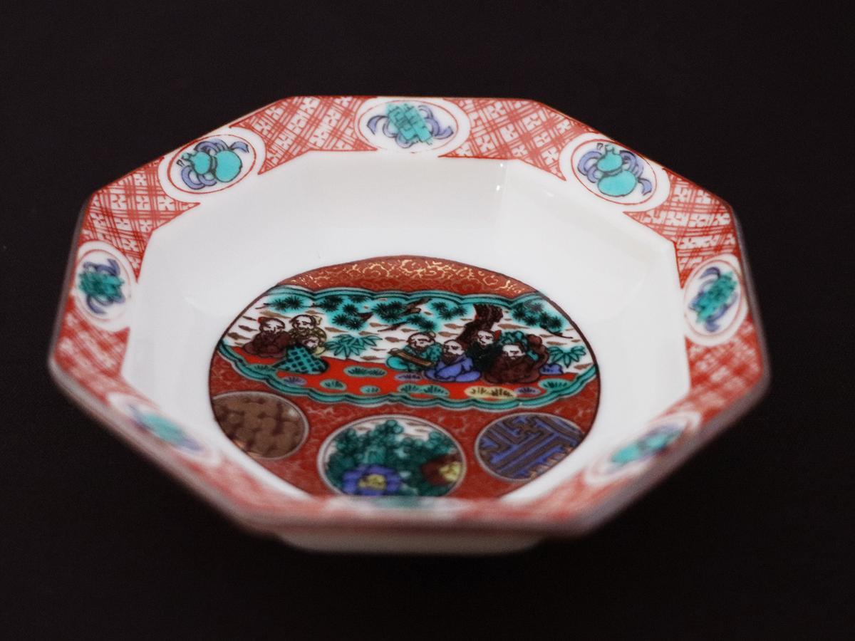 九谷焼　3.2号皿揃   時代絵 （5枚セット）a01 工芸品 