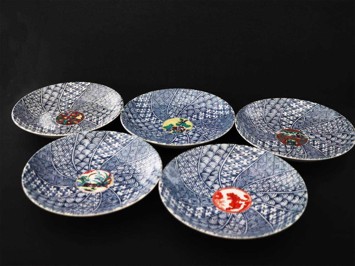 九谷焼 5.2号皿揃 時代画 （5枚セット）a01 食器 キッチン雑貨