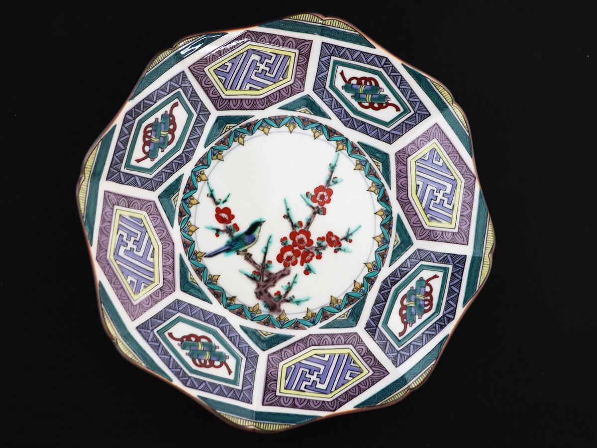 九谷焼　5号皿揃　古九谷風 （5枚セット）a01 食器 キッチン雑貨 キッチンアイテム 雑貨 小物 お皿 食卓 テーブルコーディネート 