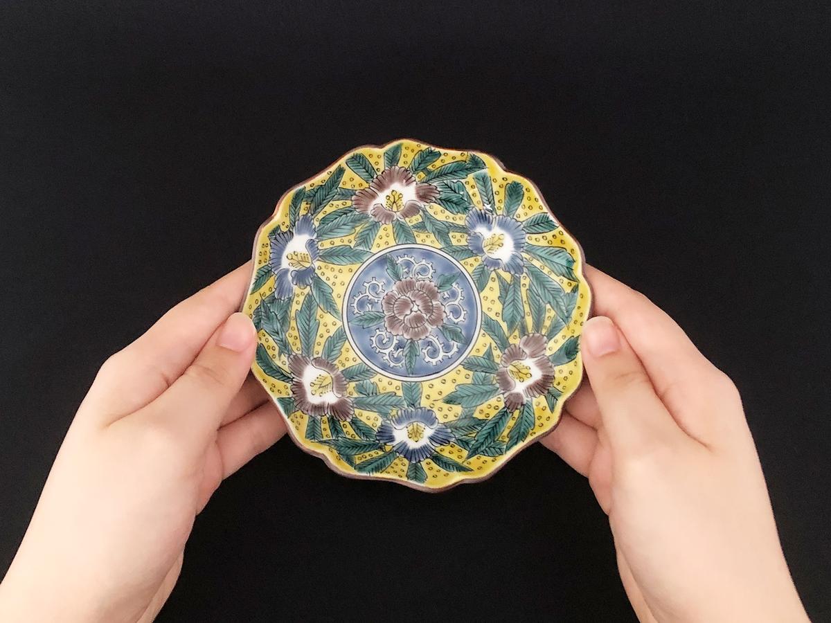 九谷焼　4.2号皿揃　吉田屋芙蓉 （5枚セット）a01 食器 キッチン雑貨 キッチンアイテム 雑貨 小物 お皿 丸皿 食卓 テーブルコーディネート 