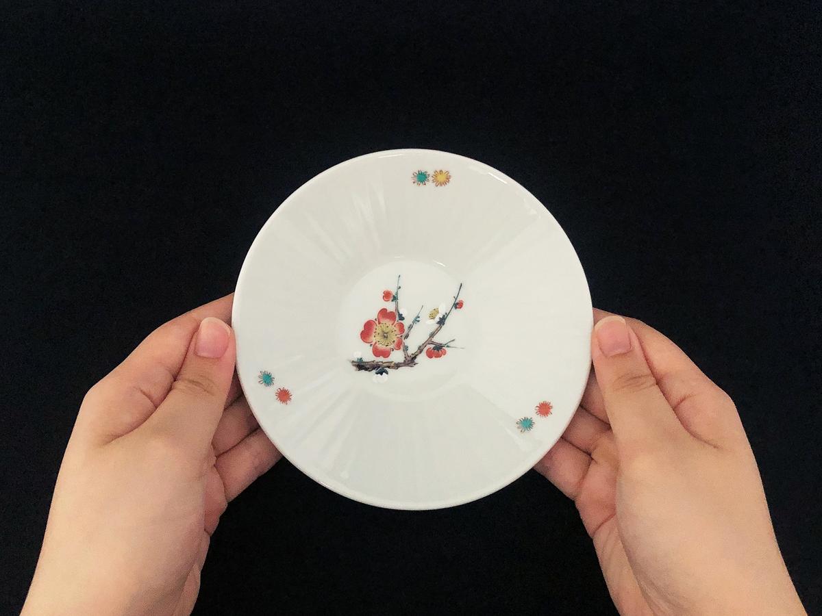 九谷焼　4.5号皿揃　草花絵変り （5枚セット）a01 食器 キッチン雑貨 キッチンアイテム 雑貨 小物 お皿 丸皿 食卓 テーブルコーディネート 取り皿 