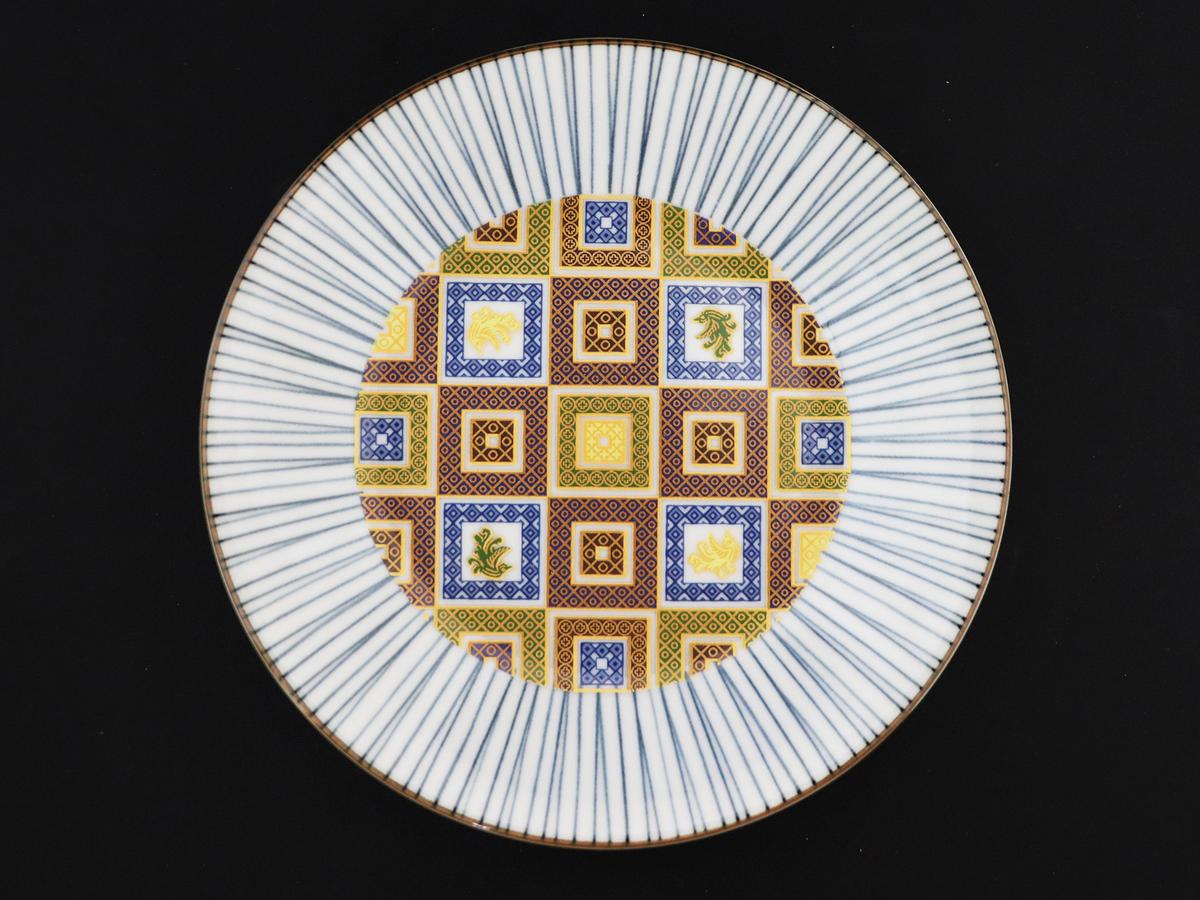 九谷焼　5.2号皿揃　石畳 （5枚セット）a01 食器 キッチン雑貨 キッチンアイテム 雑貨 小物 お皿 丸皿 食卓 テーブルコーディネート 