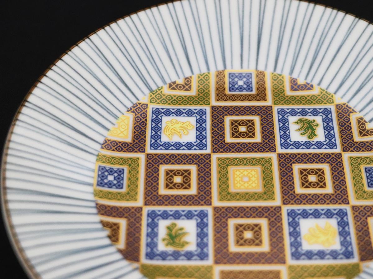 九谷焼　5.2号皿揃　石畳 （5枚セット）a01 食器 キッチン雑貨 キッチンアイテム 雑貨 小物 お皿 丸皿 食卓 テーブルコーディネート 