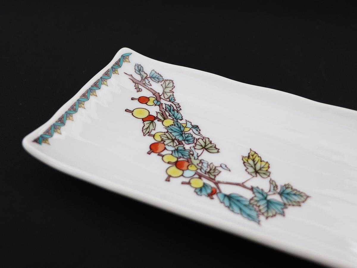 九谷焼　9号皿揃　果実絵変り （5枚セット）a01 食器 キッチン雑貨 キッチンアイテム 雑貨 小物 お皿 角皿 食卓 テーブルコーディネート 普段使い 贈り物 