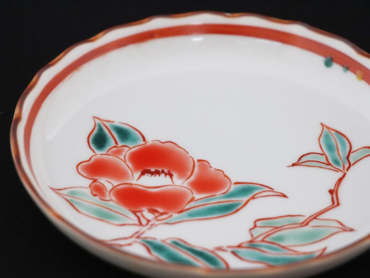 九谷焼 4.5号皿揃 草花絵変り （5枚セット）a01 食器 キッチン