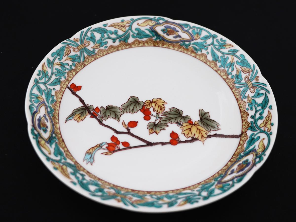 九谷焼　5.2号皿揃　果実絵変り （5枚セット）a01 食器 キッチン雑貨 キッチンアイテム 雑貨 小物 お皿 丸皿 食卓 テーブルコーディネート 