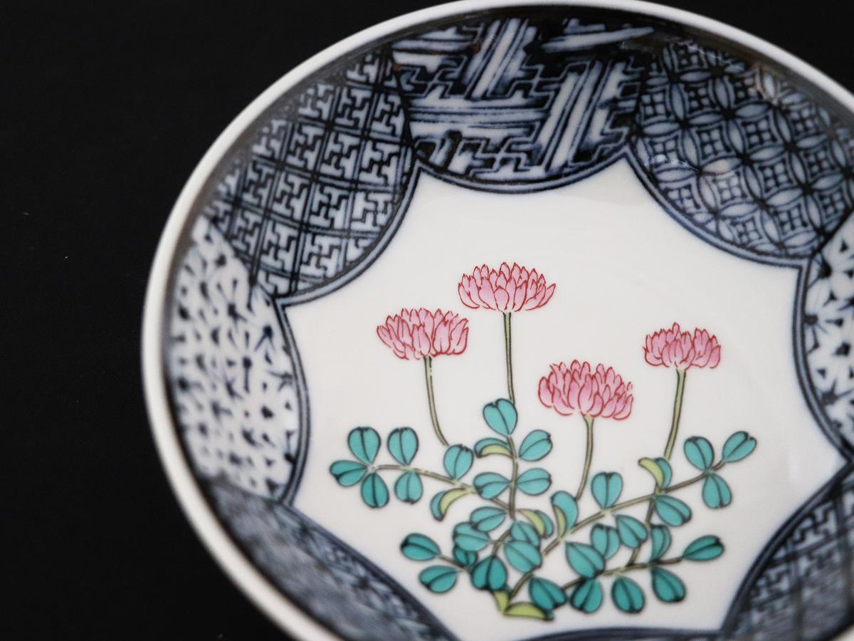 九谷焼　4.5号小鉢揃　草花絵変り （5枚セット）a01 食器 キッチン雑貨 キッチンアイテム 雑貨 小物 お皿 小皿 食卓 テーブルコーディネート 