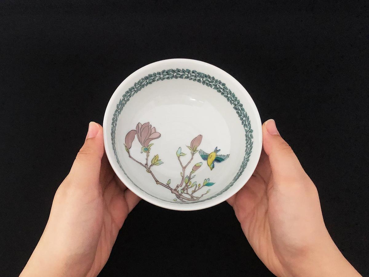 九谷焼　4.2号小鉢揃　花鳥絵変り （5枚セット）a01 食器 キッチン雑貨 キッチンアイテム 雑貨 小物 お皿 食卓 テーブルコーディネート 